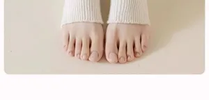 Knit leg warmers detail shot showing soft texture and cozy cream color for winter daily wear.