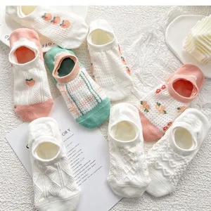 Femmes été mince invisible coupe basse chaussettes de bateau respirant mignon ensemble