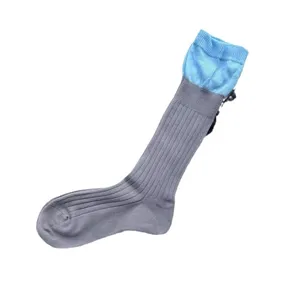 Chaussettes slouch bicolores pour femmes faux deux pièces design tendance chaussettes hautes