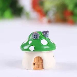 Resina miniatura casa fungo ornamento micro paesaggio giardino fata vaso pianta decorazione dettaglio.
