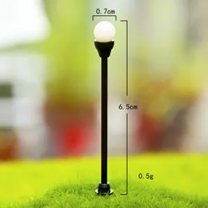 Miniature street lamp model for DIY moss micro landscape garden succulent plant ornament decor