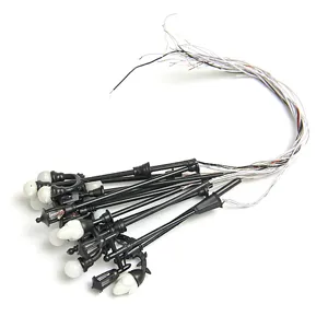 Miniature model street light wiring detail for DIY micro landscape gardening display use
