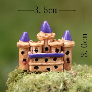 Kleine Harz Schloss Figur Mikro Landschaft DIY Mini Garten Dekoration ca. 3.5x3cm