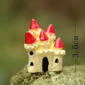 Miniatur Harz Schloss Figur für Mikro Landschaft Gartenarbeit DIY Dekoration 3,0 cm