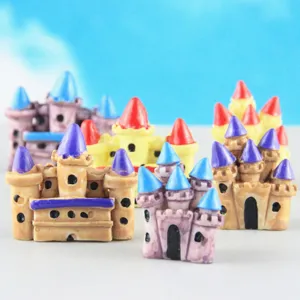 Miniatur Harz Schloss Ornament Detailaufnahme, ideal fur DIY Mikrolandschaft und Tischdekoration