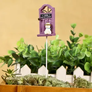 Mini porta viola gatto paletto da giardino pianta succulenta micro paesaggio decorativo