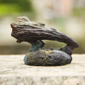 Mini Harz toter Baumstamm Brücke Figur für DIY Mikro Landschaft Feengarten Sukkulente Dekor.