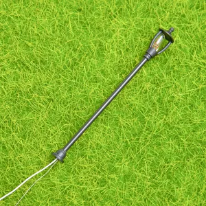 Miniature plastic street lamp model for DIY micro landscape moss garden decor with wires.