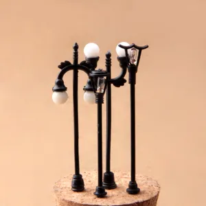 Miniature Plastic Street Light Model DIY Micro Landscape Garden Decor Succulent Terrarium Dollhouse Ornament