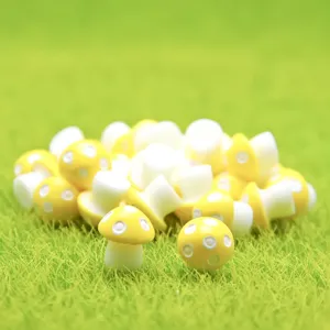 Mini gelbe Harz Pilz Deko fuer Moos Mikrolandschaft DIY Terrarium Aquarium Zubehoer