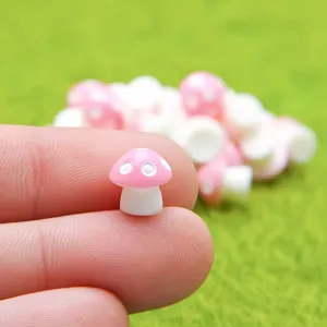 Mini Harz Pilz Anhänger für Feengarten Moos Terrarium DIY Handwerk Dekoration rosa niedlich