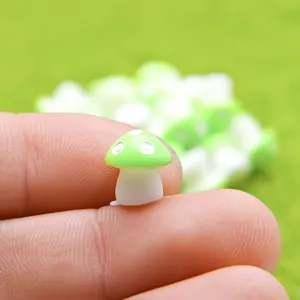 Miniatur grüne Harz Pilz Figur für Moos Mikrolandschaft DIY Terrarium Deko Zubehör