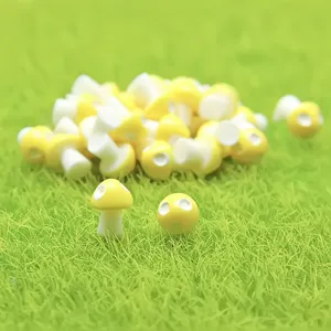 Miniatur Harz Pilz Figuren Nahaufnahme fuer Mikrolandschaft Moos Terrarium Deko DIY.