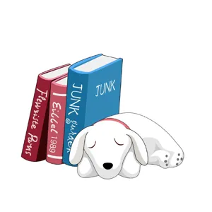 Resin sleeping puppy books figurine, cute micro landscape ornament for desktop or home decor.