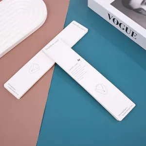 White long necklace packaging card jewelry display card with custom logo printing design.