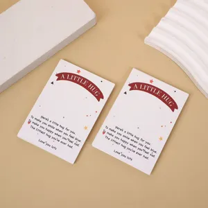 Pocket Hug Greeting Card DIY Small Star Encouragement Card With OPP Bag Gift Packaging Pocket Token Card