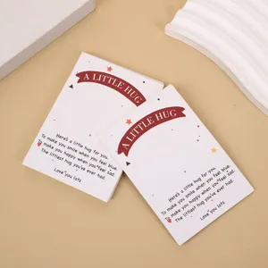 Pocket hug greeting cards with lovely English text, perfect gift accessory for friends and family.