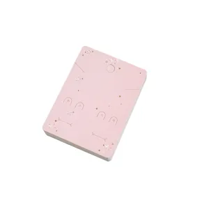 Pink hot stamping star jewelry display cards for earrings and necklaces packaging wholesale