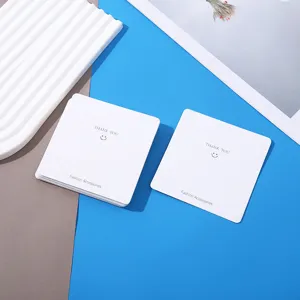 White square jewelry display cards with thank you text for necklaces and bracelets packaging.
