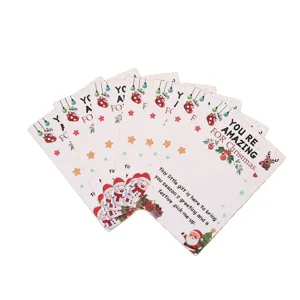 Christmas greeting cards set, Santa snowman gift packaging paper cards for holiday wholesale.