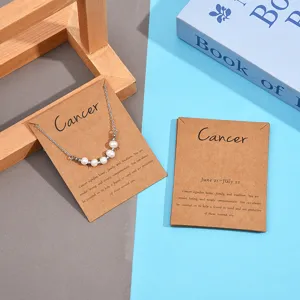Cancer zodiac constellation jewelry packaging card kraft paper necklace display card gift set