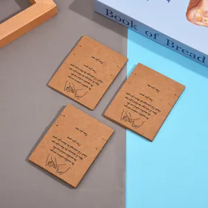 Kraft paper necklace display cards blank jewelry packaging holder cards for small business store