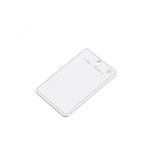 White paper jewelry display card with hanging hole for necklaces and earrings packaging