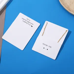Necklace packaging cards with pockets and cute smiley face design, great jewelry display.