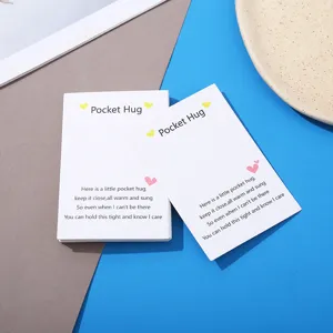 Pocket Hug greeting cards resin jewelry packaging cards cute gift message support card
