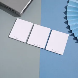 White paper jewelry display cards for necklaces and earrings, minimalist style detail.