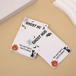 Halloween theme decorative cards ghost pocket inspirational resin jewelry packaging