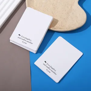 White jewelry display cards with blessing text elegant paper packaging cards for necklaces