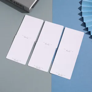 White paper jewelry cards for necklaces and earrings featuring minimalist Korean style design.