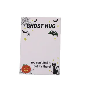 Halloween decorative card ghost hug jewelry packaging paper card for holiday gifts and crafts.