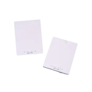 White paper jewelry display cards for necklaces and earrings packaging accessories.