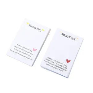 Pocket Hug greeting cards for resin jewelry packaging, heartwarming message cards set of bulk.