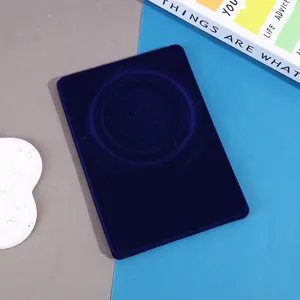 Dark blue flocked necklace display card 17x24cm jewelry packaging card holder set main