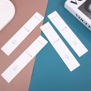 White long jewelry packaging card for necklace and bracelet display paper card elegant design.