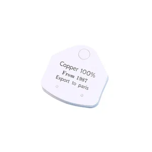 White paper earring display card for jewelry packaging and retail presentation use.