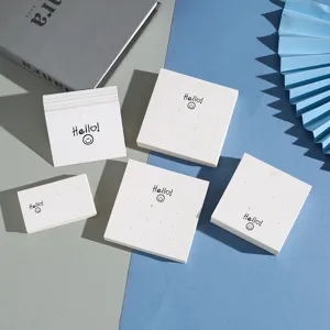 White Paper Earring Display Cards Smiley Face Hello Printed Jewelry Packaging Cards Holder