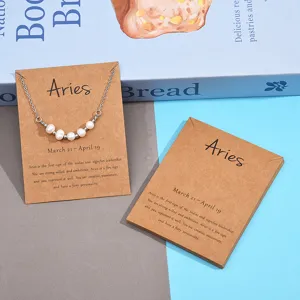 Aries Constellation Kraft Paper Jewelry Display Cards Aries Theme Necklace Earring Packaging Cards For Jewelry Display