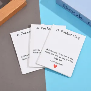 Pocket hug greeting cards set small cute message cards encouragement gift for friends and family