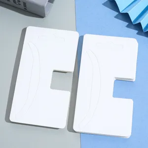White blank hair claw display cards, thick cardboard packaging cards for large hair claws.
