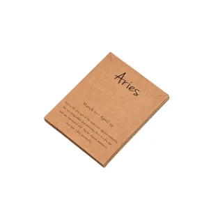 Aries zodiac kraft paper jewelry display cards, perfect for retail and gift packaging.