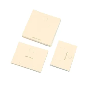 Kraft paper earring display cards set, blank jewelry holder cards for retail and wholesale.