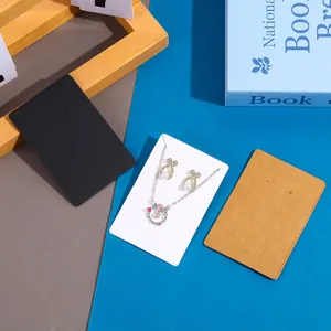 Blank Necklace Earring Studs Card Paper Jewelry Packaging Display Cards Craft Paper Holder Cards For Earrings Necklace