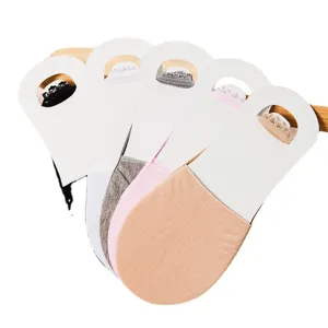 Women shallow invisible boat socks with lace pearl design, comfortable cotton casual short socks.