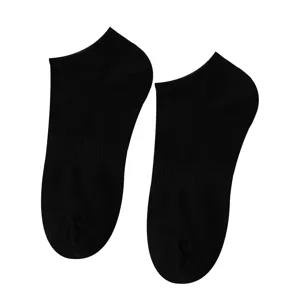 Classic black boat socks for men and women, comfortable daily casual short athletic socks.
