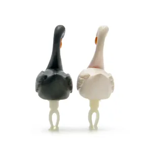 Schattig zwart-witte eend telefoon stofplug paar, 3.5mm universele cartoon accessoire