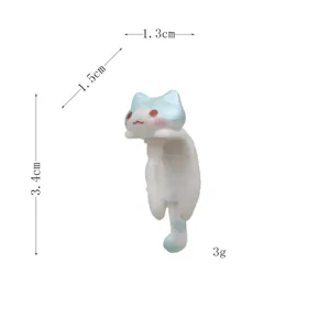 Cute anime cat dust plug mini figurine, detailed design with compact size and lightweight build.